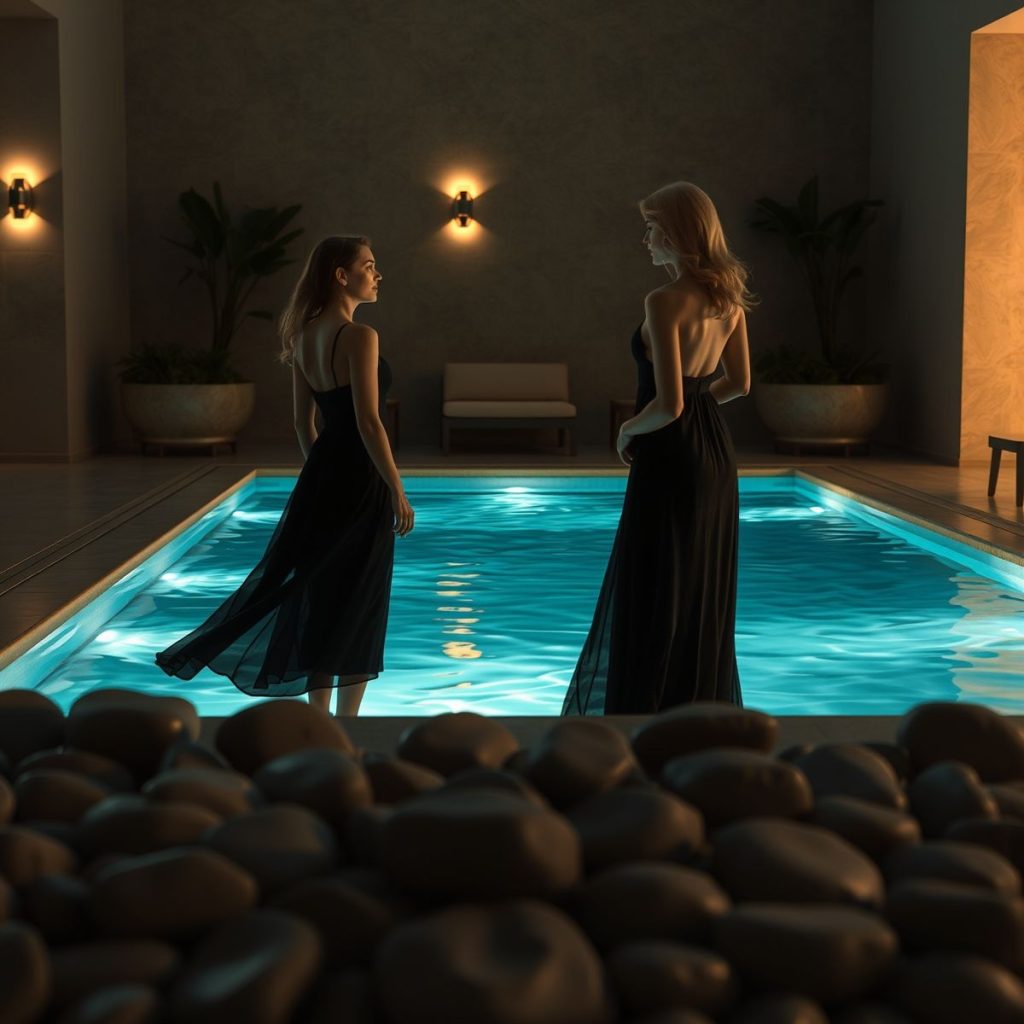 Bordas de piscina com pedras decorativas: Estilo e segurança