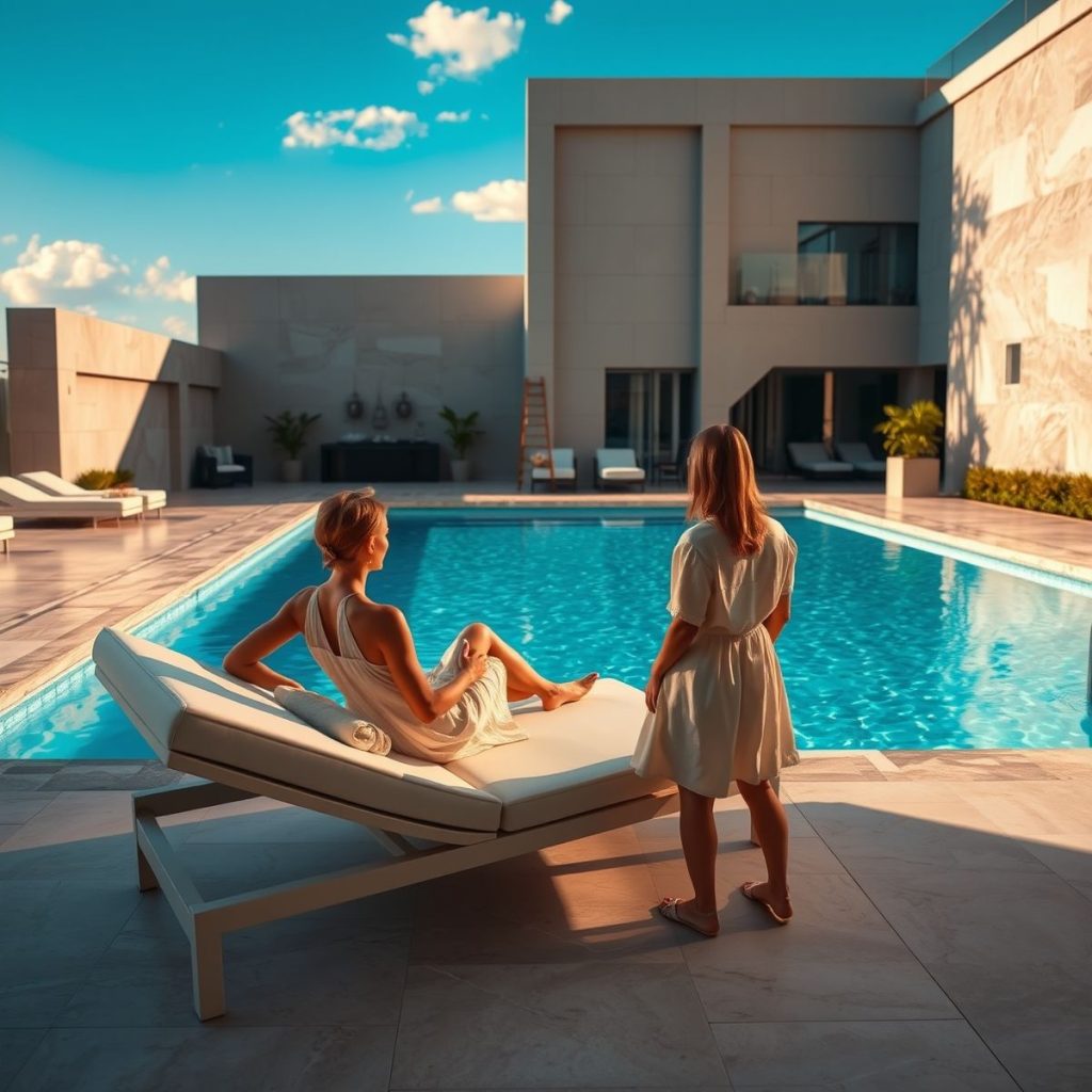 Bordas de piscina em mármore e granito: Estilo e Durabilidade